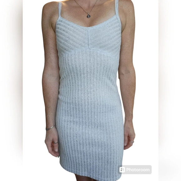 Gear Company Y2K Metallic Ribbed Cyberpunk Rave Mini Dress - Picture 2 of 11